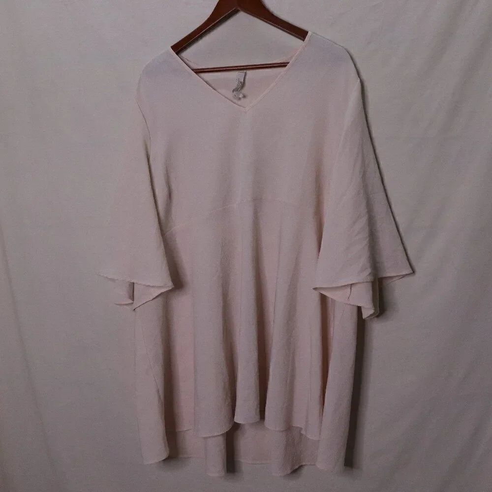 Melissa McCarthy Seven7 | Flutter Sleeve Loose Fit‎ Tunic Top 2X